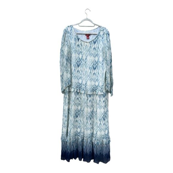 Sundance Sentimental spirit tiered maxi dress size 16 100% silk boho coastal - Picture 2 of 6